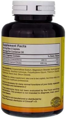 Nature's Blend Calcium Citrate with D3, 100 Caplets