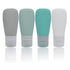 Silicone Travel Bottles, Leak Proof Refillable Toiletries Containers for Travel Size Shampoo, Lotion, Soap (2oz