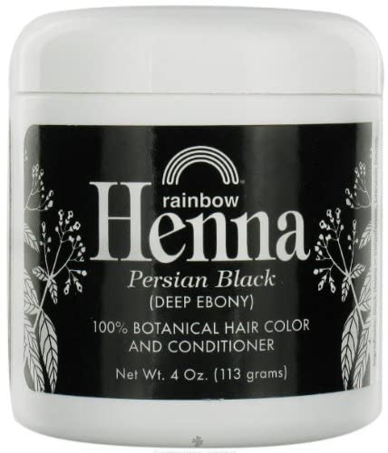 Rainbow Research Henna Hair Color and Conditioner, 4 Ounce, Persian Black Deep Ebony