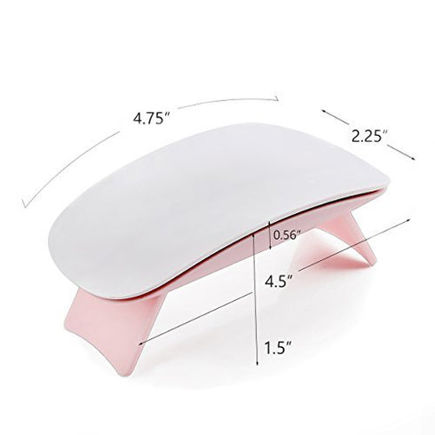 Makartt UV LED Nail Lamp - 6W Mini USB Portable Light for Gel Nails, Fast Drying, 60S Timer