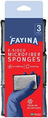 2-Sided Premium Microfiber Dish Sponge and Scrubber, 3 Pack Variety, Heavy Duty Non-Scratch Multi-Surface