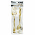 Blue Sky Disposable Gold Serving Spoon and Forks Set, 4 Count for Parties and Events