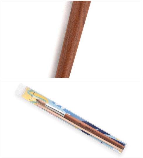 Kolinsky Sable Nail Brush - Professional Red Wooden Acrylic Nail Art Brush (8#)
