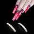 Yimart 100pcs Extra Long Curve Nail Tip, White/Clear/Natural, UV Gel French Acrylic False Nail Art