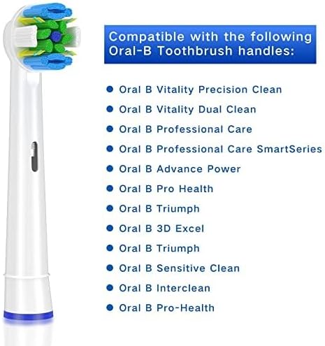 Oral B Braun Electric Toothbrush Replacement Brush Heads - Floss Toothbrush Head for Pro 1000 Genius Smart Series (12