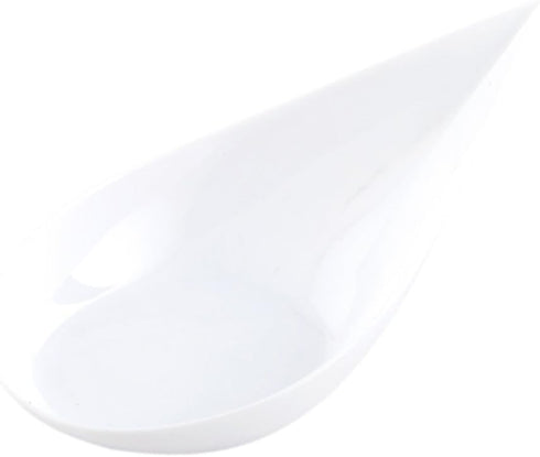 Restaurantware 4 x 2 Inch Teardrop Spoons 20 Appetizer Spoons - Disposable Indented Basin White Plastic Tasting Spoons For Weddings Or Catering