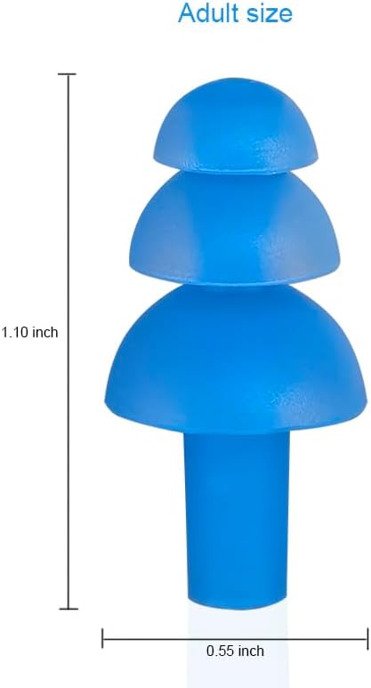 Silicone Swimming Earplugs, 6 Pairs, Comfortable Waterproof Ear Plugs with Showering Case