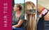 Kenz Laurenz 100 Hair Ties, No Crease Ribbon Elastics, Ouchless Ponytail Holders