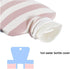 TIANYIA Reusable Classic Stripe Hot Water Bottle, Large Hot Water Bag with Soft Cotton Cover, for Hand Feet and Bed