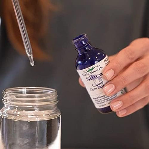 Eidon Ionic Minerals Liquid Silica Mineral Concentrate, Silica Supplement for Hair, Skin and Nails, Supports Collagen