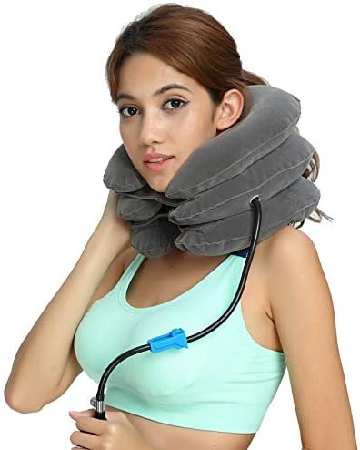Cervical Neck Traction Device - Inflatable Neck Stretcher for Chronic Neck and Shoulder Pain Relief