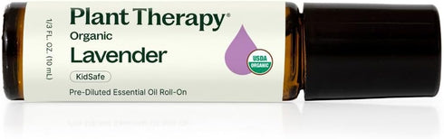 Plant Therapy Organic Lavender Essential Oil - 100% Pure, Pre-Diluted Roll-On, Natural Aromatherapy, Therapeutic Grade