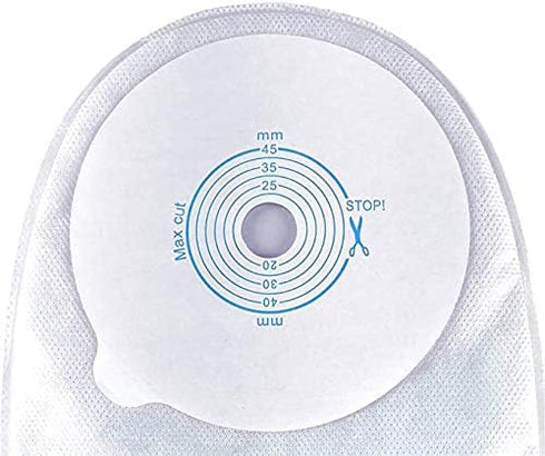 Urostomy Bag, Medical Drainable Pouch, One Piece System Cut-to-Fit, Pack of 10