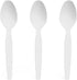 Perk Polystyrene Spoon, Heavy-Weight, White, 100/Pack (PK56405)