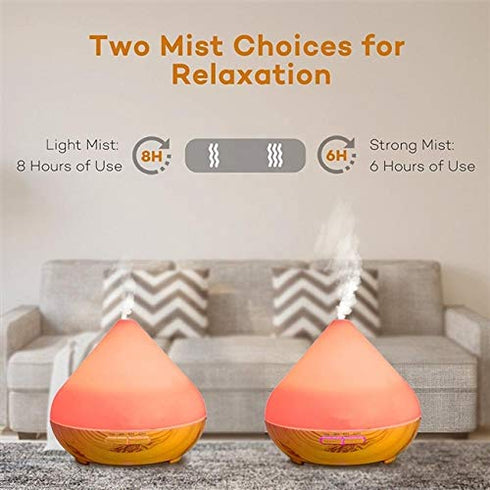 Serenity Essential Oil Diffuser Refresh Cool Mist Diffuser, Light LED
