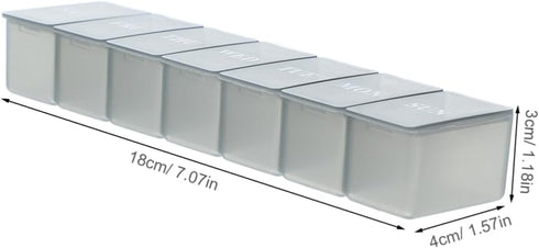 Weekly Pill Organizer for Vitamins and Medications Compartment Transparent Design Easy to Carry Separate Storage