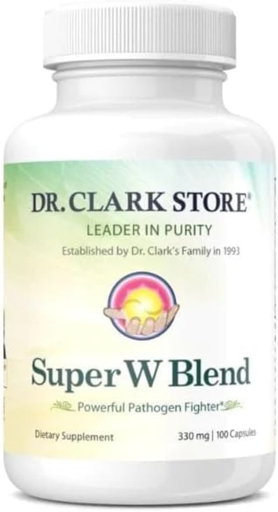 Dr Clark Wormwood Super W Blend, 330 mg, 100 Gelatin Capsules