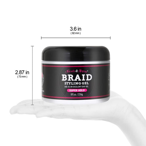 Nicole & Alyssa Braid Styling Gel, Value Size 8oz - Pack of 1