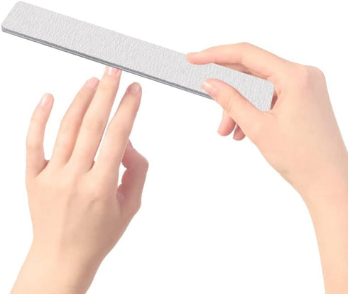 Jumbo Nail File 50 PCS Professional Double Sided 80/80 Grit Nail Files Emery Board Zebra Manicure Pedicure Tool and Nail Buffering Files