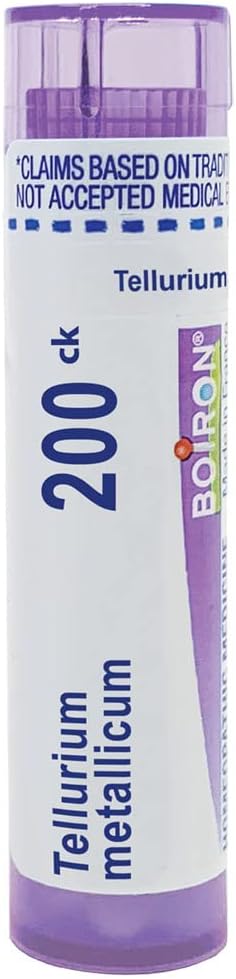 Boiron Tellurium Metallicum 200Ck - 80 Pellets for Lower Back Pain Worsened by Exertion