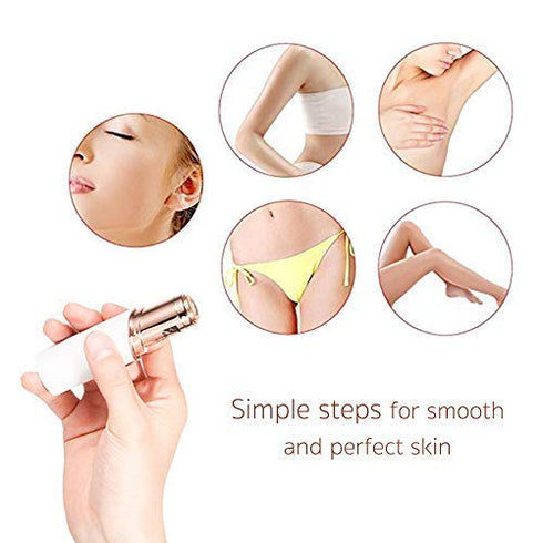 tuokiy Generation 2 Replacement Head for Flawelss Facial Hair Remover, 18K Rose Gold Plated Blades, 8 Count
