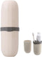 Portable Travel Toothbrush Case, 3 in 1 Toothpaste Travel Holder, Hard Plastic Tooth Brush Container for Travel