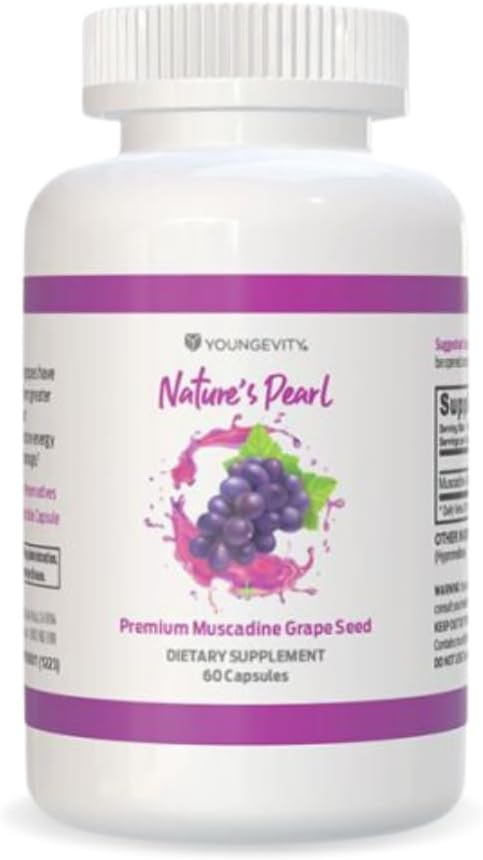 Youngevity Premium Muscadine Grape Seed - 650 mg Antioxidant Superfood, Rich in Resveratrol, 60 Servings