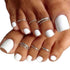 Solid Square Fake Toenails, Matte Press on Toe Nails, Short Acrylic False Toes, 24 Pcs Full Cover (White)