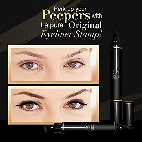 Winged Eyeliner Stamp - 2 Dual Ended Pens for Perfect Cat Eyes, Smudge-Proof, Water-Resistant
