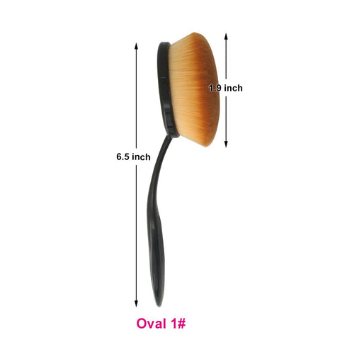 Oval 1# Makeup Brush, Upgraded Toothbrush Foundation Concealer Blending Tool, 1PC for Flawless Application