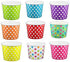 Worlds Paper Ice Cream Cups Polka Dot Paper Yogurt Cups 4oz Mix - 50 pack