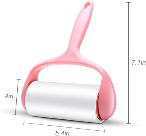 Sticky Lint Roller Kit - Pet Hair Remover with 4 Refills 240 Sheets, Lint Brush for Clothes and Carpet