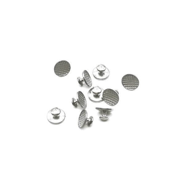 100Pcs Orthodontic Braces Lingual Buttons Bondable Round Mesh Base, 10pcs/Pack