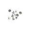 100Pcs Orthodontic Braces Lingual Buttons Bondable Round Mesh Base, 10pcs/Pack