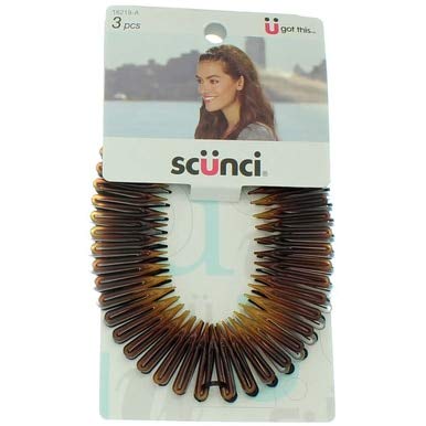Scunci Effortless Beauty Skinny Plastic Headbands for Women, 3 Packs of 4 Count = 12 Count