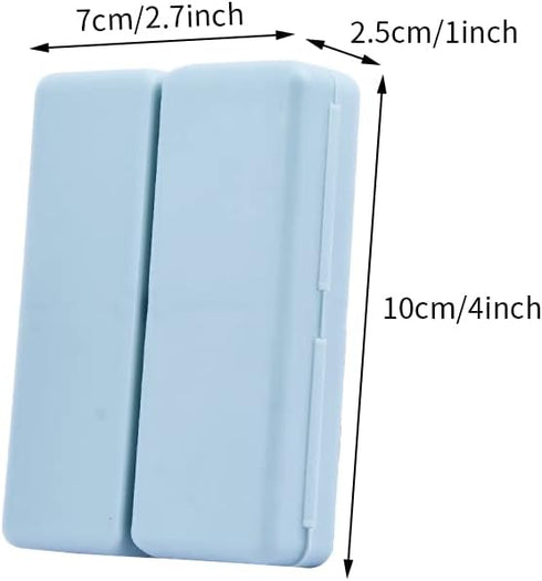 Meluvora 2 7 Pcs Travel Pill Organizer, Pocket Pharmacy with Compartments Design, Magnetic Travel Box Pill Dispenser