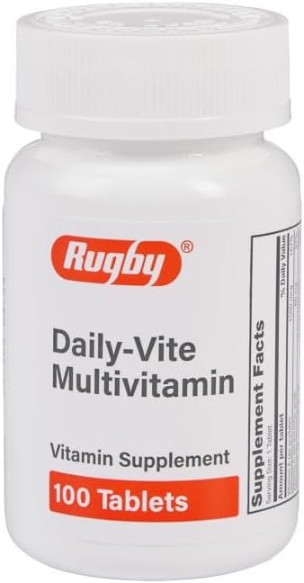 Rugby Daily-Vite Multivitamin Vitamin Supplement - 100 Tablets