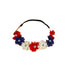 Patriotic Flower Crown Headband Independence Day Floral Flower Hair band JHN39 (Blue Red White)