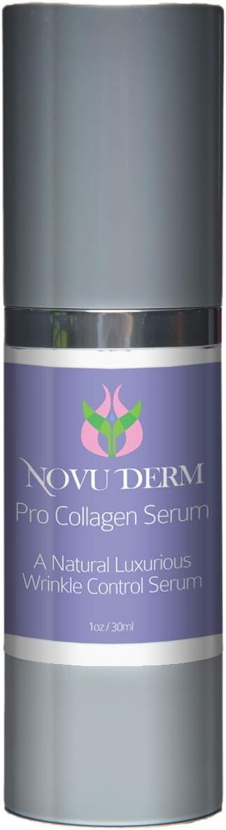 Novu Derm Pro Collagen Serum, Increase Collagen Production, Natural Luxurious Formula to Diminish Wrinkles