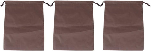 Drawstring Travel Bag, Waterproof Storage Bags for Shoes Clothes, Dustproof Storage Bags (Brown)