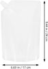 Ipetboom 1000ml 50pcs Packing 5 Liquid Beverage Storage Bags Stand up Leakproof Plastic Pouches with Spout Disposable