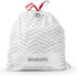 Brabantia PerfectFit Trash Bags, Size J, 5.3-6.6 Gal, Thick Plastic Liners with Drawstring (40 Bags)