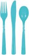 Terrific Teal Assorted Plastic Cutlery Set (Pack Of 18) - Premium Quality, Vibrant & Durable Silverware, Perfect For Parties & Events by Unique