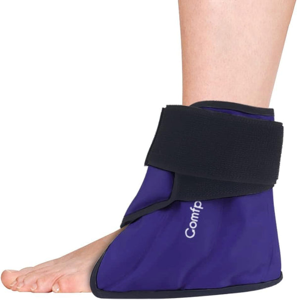Ankle Ice Pack Wrap for Pain Relief, Foot Ice Pack for Plantar Fasciitis, Hot Cold Therapy for Achilles Tendonitis,