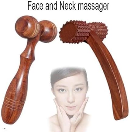 SHEKHAWATI RAJASTHAN Wooden aAcupressure Roller MassageRr Deep Tissue Therapy & Pain Relief for Face and Neck