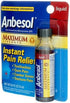 Anbesol Maximum Strength Instant Pain Relief Liquid - 0.41 oz (Pack of 3)