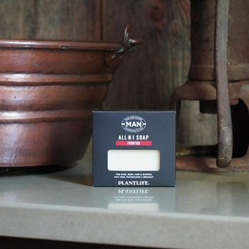 Plantlife Man and Nature All-N-1 Bar Soap - Moisturizing, Soothing, Handcrafted with Plant-Based Ingredients, 4oz