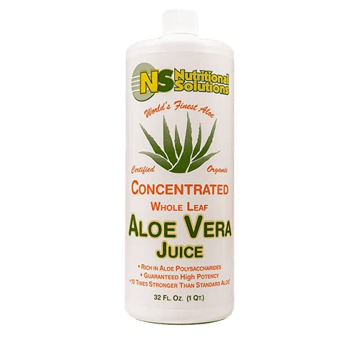 Nutritional Solutions Inc Aloe Vera Juice - Certified Organic - Whole-leaf - Cold Pressed -