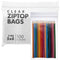 Clear Plastic Zip Bags with Zipper Seal by DiRose, Resealable, Strong, Thick, Sturdy, 5x8, 100 Pack for Organizing,