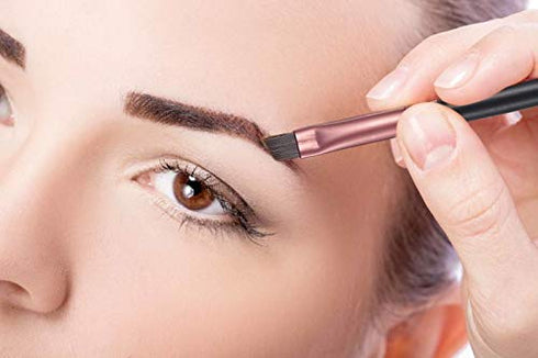 KOOBA Makeup Angle Eyeliner Kabuki Brush - Portable Eye Powder Foundation Cosmetic Tool for Travel and Professional Use
